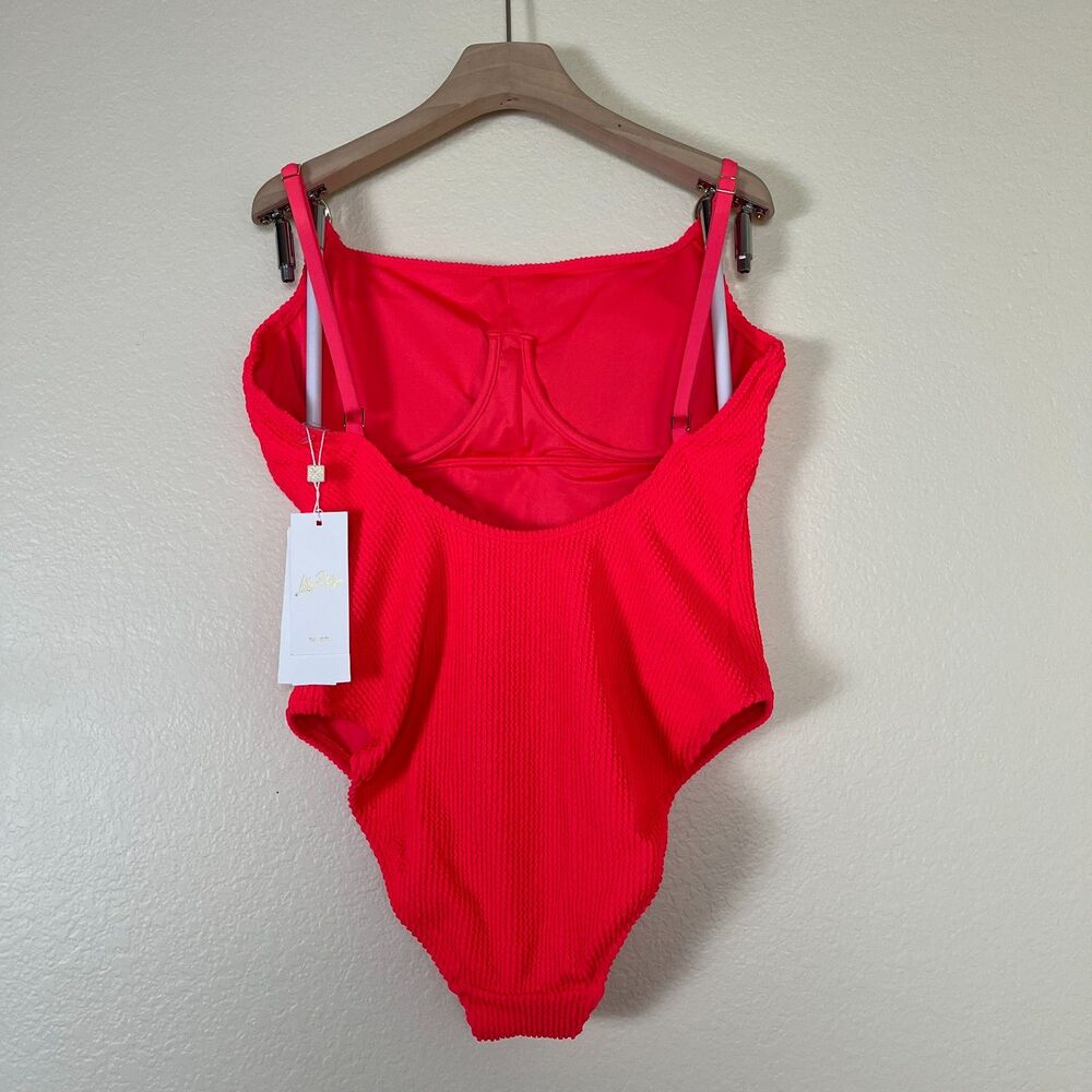 Lilly Pulitzer Women Size 14 Alizee Mizner Red One Piece Swimsuit Beach Vacation - Picture 10 of 12